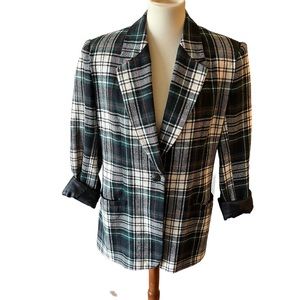 Retro Plaid Blazer